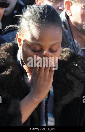 Citizens of Linselles town, north of France pay tribute to Antoine de Leocour and Vincent Delory, killed last week in Niger, on January 15, 2011. Photo by Christophe Guibbaud/ABACAPRESS.COM Stock Photo