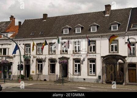 The building used by the Duke of Wellington as his headquarters for the battle of Waterloo, now a museum in Waterloo, Belgium. Stock Photo