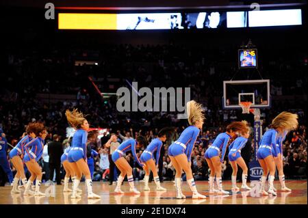 The Knicks City Dancers preform during the New York Knicks VS Washington Wizards game at Madison Square Garden in New York City, NY, USA on January 24, 2011. New York Knicks won 115-106. Photo by Mehdi Taamallah/ABACAUSA.COM Stock Photo