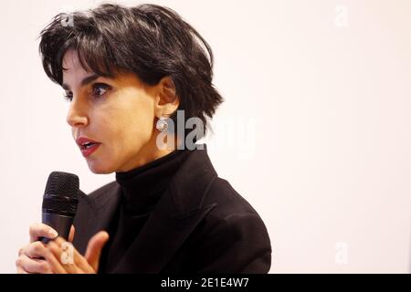 EXCLUSIVE - French UMP European deputy and Mayor of the 7th District of Paris Rachida Dati visiting a professionnal school and meeting students in Bordeaux, France on February 1st, 2011. Photo by Patrick BernardABACAPRESS.COM Stock Photo