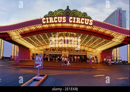 Entrance to Circus Circus Hotel and Casino on the Strip in Las Vegas, Nevada Stock Photo