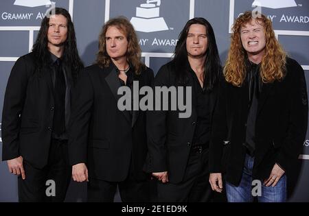 Megadeath arriving at the 53rd Annual Grammy Awards held at the Staples Center in Los Angeles, California on February 13, 2011. Photo by Lionel Hahn/ABACAPRESS.COM Stock Photo