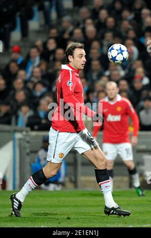 Dimitar Berbatov of Man Utd during the Champions League match between Olympique de Marseille and Manchester United FC at Stade Velodrome on February 23, 2011 in Marseille, France. Photo by Stephane Reix/ABACAPRESS.COM Stock Photo