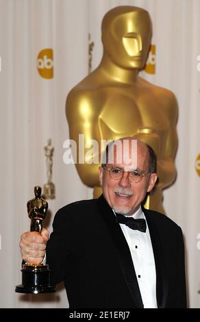 Academy award winner Richard King poses in the press room with the Oscar for best sound editing for 'Inception', at the 83rd Annual Academy Awards, held at the Kodak Theatre in Los Angeles, CA, USA on February 27, 2011. Photo by Lionel Hahn/ABACAUSA.COM Stock Photo