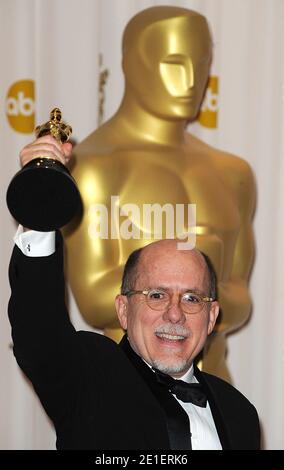 Academy award winner Richard King poses in the press room with the Oscar for best sound editing for 'Inception', at the 83rd Annual Academy Awards, held at the Kodak Theatre in Los Angeles, CA, USA on February 27, 2011. Photo by Lionel Hahn/ABACAUSA.COM Stock Photo