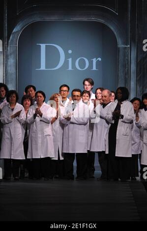 Instead of fired designer John Galliano, Dior staff make an appearance  after the Fashion Show by