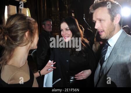 Natalia Vodianova, Stella McCartney husband's Alasdhair Willis, Liv Tyler attending the Stella McCartney Ready-To-Wear Fall-Winter 2011-2012 fashion show at the Opera Garnier in Paris, France on March 7, 2011, as part of the Paris Fashion Week. Photo by Frederic Nebinger/ABACAPRESS.COM Stock Photo