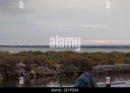 Sete, France. 19th, Aug,2019. View of the Thau lagoon. Sete, France. Stock Photo