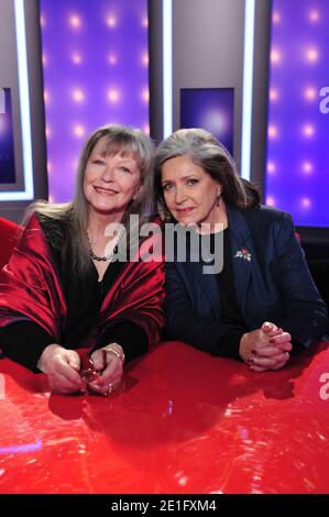 Marina Vlady and Francoise Fabian at the taping of 'Vie Privée Vie Publique' on March 30, 2011 in Paris, France. Photo by Max Colin/ABACAPRESS.COM Stock Photo