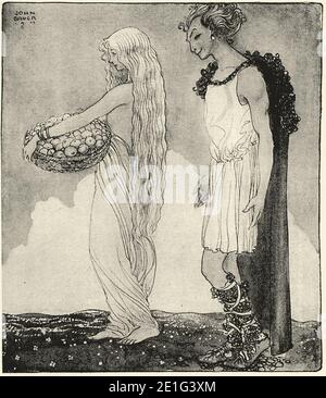 Loki and Idun - John Bauer. Stock Photo