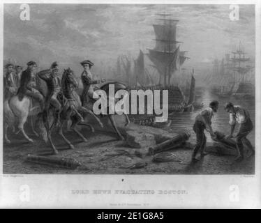 Lord Howe evacuating Boston [March 1776] Stock Photo - Alamy
