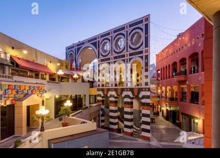 Horton Plaza shopping mall, 324 Horton Plaza, San Diego, California, USA. Completed in 1985. Stock Photo