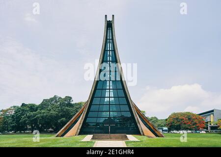 Exterior view of the Luce Memorial Chapel in Xitun, Taichung, Taiwan, on the campus of Tunghai University by architect, I. M. Pei. Stock Photo