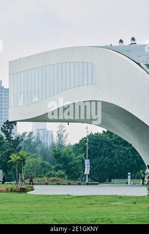 Exterior view of the National Kaohsiung Centre for the Arts in Weiwuying Metropolitan Park, Kaohsiung, Taiwan. Stock Photo