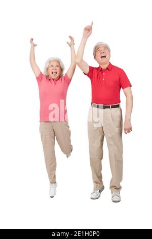 A group photo of a happy old couple high quality photo Stock Photo