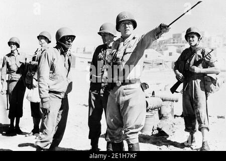 Lt.-General-George-Patton-instructing-troops-in-Sicily. Stock Photo