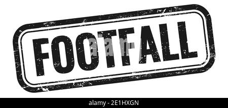 FOOTFALL text on black grungy rectangle stamp sign Stock Photo - Alamy