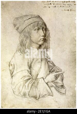 Albrecht Dürer, Self portrait at the age of thirteen, drawing, 1484 Stock Photo