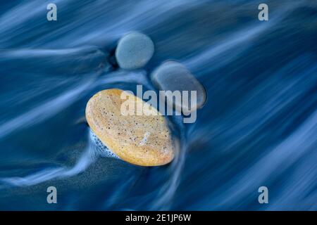 Waves washing around rocks on Whaleshead Beach on the southern Oregon Coast. Stock Photo