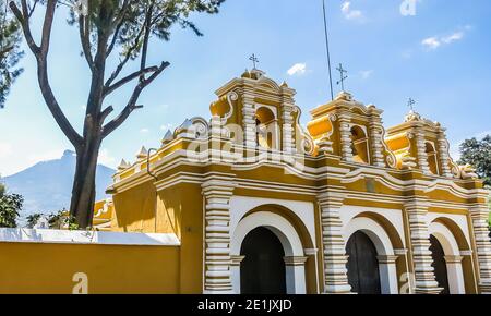 Entrance gate of the Chapel El Calvario. Antigua. Guatemala Stock Photo