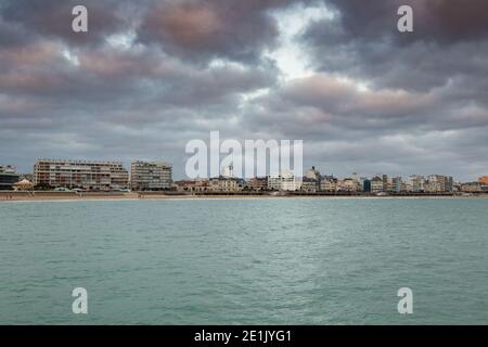 Les Sables d'Olonne, France sea facing cityscape Stock Photo