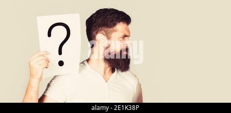 Question mark, symbol. Concept - challenging issue, looking for the answer. Copy space Stock Photo