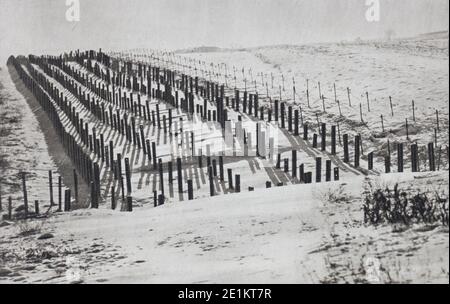 The Maginot Line ('shield of France') was a line of concrete fortifications, obstacles, and weapon installations built by France in the 1930s to deter Stock Photo