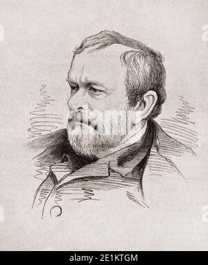 Archival illustration of John Harper, founder of the Harper’s Weekly. 1875 Harper's Weekly, A Journal of Civilization was an American political magazi Stock Photo