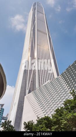 Shenzhen Ping An International Finance Center, the tallest building of Shenzhen, and  the second tallest building in China. Stock Photo