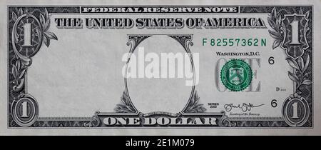 U.S. 1 dollar border with empty middle area for design purpose Stock Photo