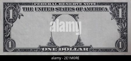 U.S. 1 dollar border with empty middle area for design purpose Stock Photo