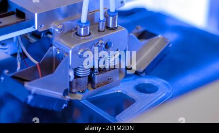 3D printing technology concept at modern technology exhibition - close up Stock Photo