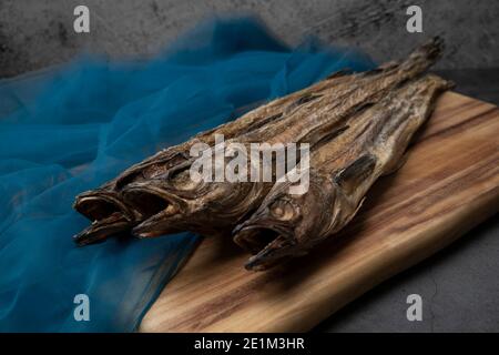 Korean dried fish pollack, Hwangtae Stock Photo