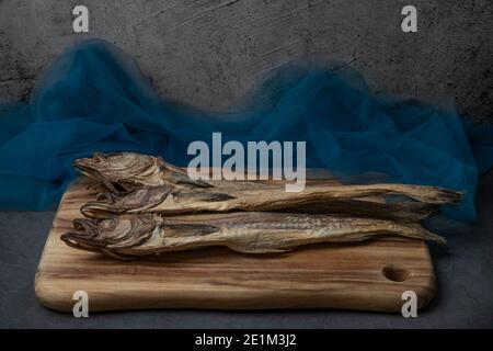 Korean dried fish pollack, Hwangtae Stock Photo