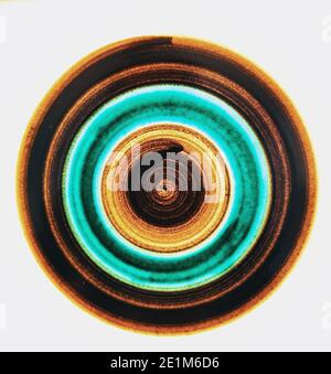 Hand painted taile with circel design Stock Photo