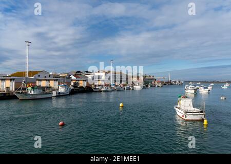 Isla Cristina, Spain - 7 January 2021: the fishing port and harbor at Isla Cristina in Andalusia Stock Photo