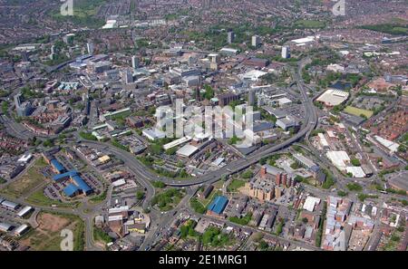 aerial view of Coventry city centre Stock Photo