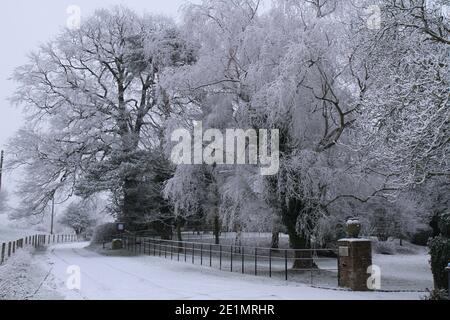 winter snow scene in England Stock Photo - Alamy