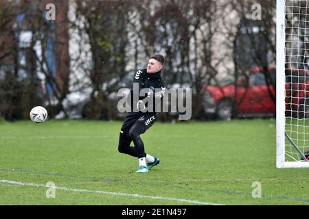 OLDHAM, ENGLAND. JAN 8TH Ian Lawlor of Oldham Athletic during training at Chapel Road, Oldham before the FA Cup third round tie against Bournemouth at the Vitality Stadium, Bournemouth. Credit: MI News & Sport /Alamy Live News Stock Photo