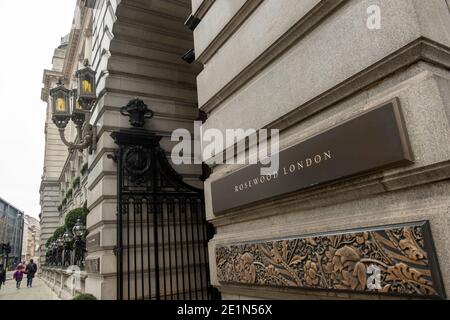 London- Rosewood London Hotel, 5 star hotel on High Holborn in the city of London Stock Photo