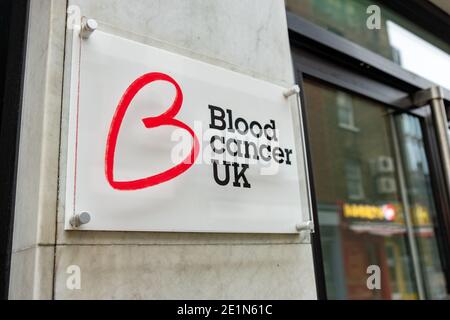 London- Blood Cancer UK, a UK based charity researching blood cancers Stock Photo