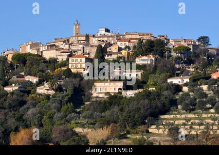 France, french riviera, Mougins, this n beautiful medieval village stands between pines and olive trees, Pablo Picasso live there 15 years. Stock Photo