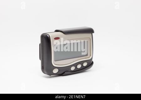 Pager with white background Stock Photo