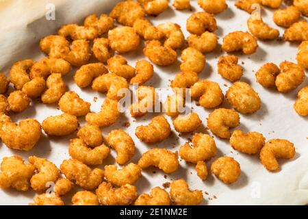 Homemade Deep Fried Popcorn Shrimp Ready to Eat Stock Photo