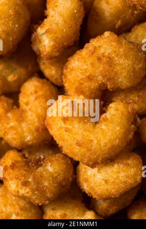 Homemade Deep Fried Popcorn Shrimp Ready to Eat Stock Photo