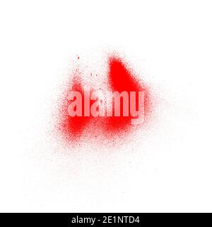 Beautiful abstract red paint brush for draw. Red isolated brush background Stock Photo