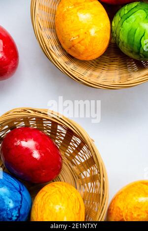 eggs colored in joyful colors originaly tradition for easter