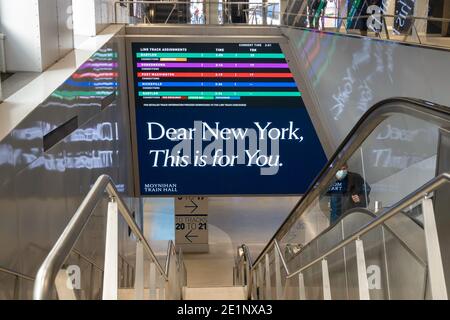 The Moynihan Train Hall (MTH) is located in the historic James A. Farley Post Office Building, New York City, USA Stock Photo