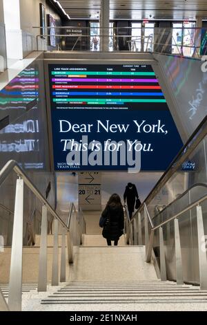 The Moynihan Train Hall (MTH) is located in the historic James A. Farley Post Office Building, New York City, USA Stock Photo