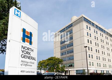 North York, Toronto, Canada - September 26, 2020: North York General Hospital is shown in North York, Toronto, Canada. Stock Photo